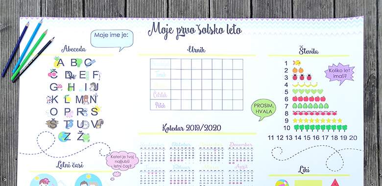 Plakat Moje prvo šolsko leto